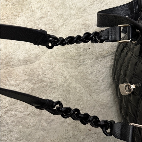 Marc Jacobs Black Quilted Patent Leather Karlie Bowler Bag - Picture 8 of 11